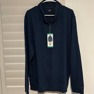 NWT DOCKERS Men’s Blue Quarter Zip Long Sleeve Shirt